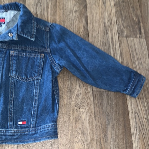 Vintage Tommy Hilfiger 3T toddler Denim Jean Jacket with Snaps- Embroidered Logo - Picture 7 of 17